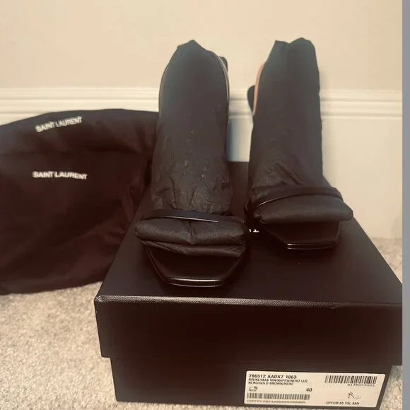 Saint Laurent Opyum Slingback Sandals **NEVER WORN** - Picture 4 of 5